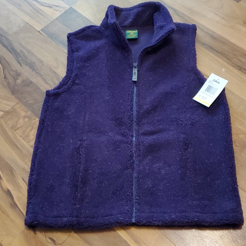 Cabelas vest jacket purple w snow